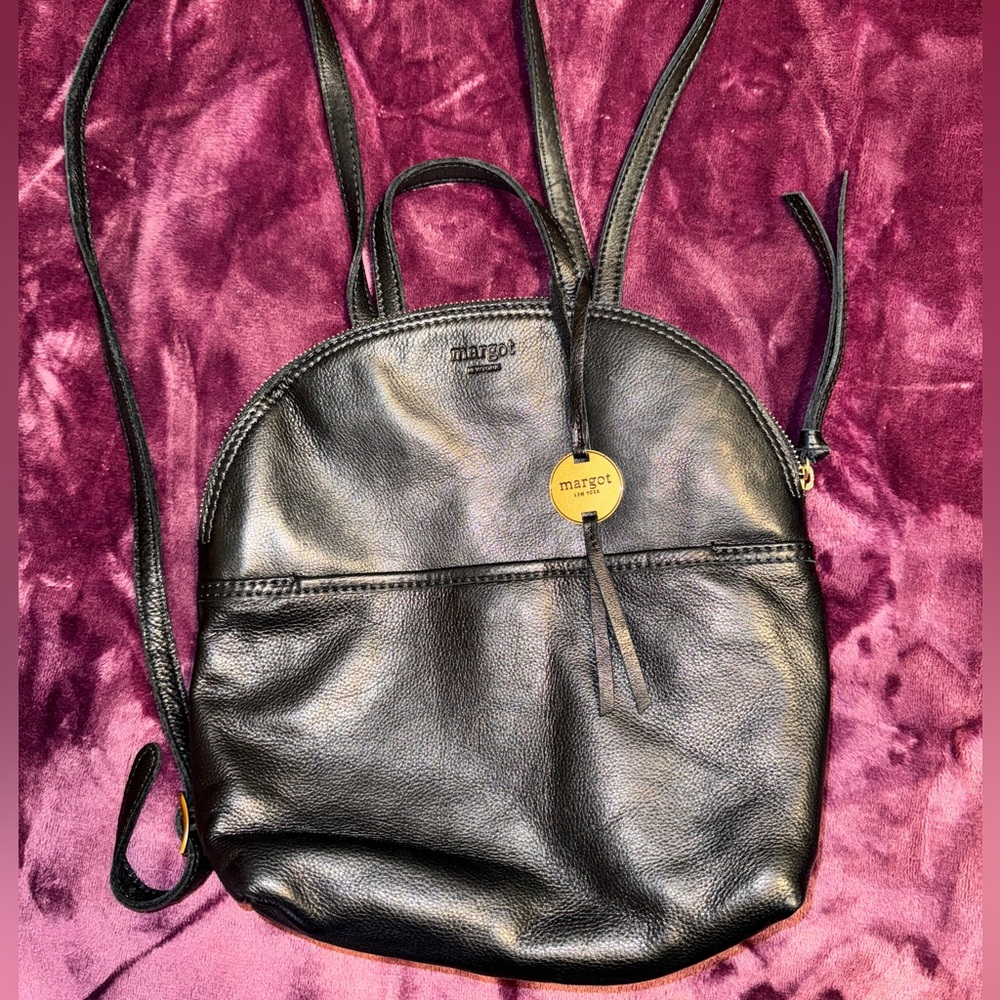 Margot Camille Leather black BackPack